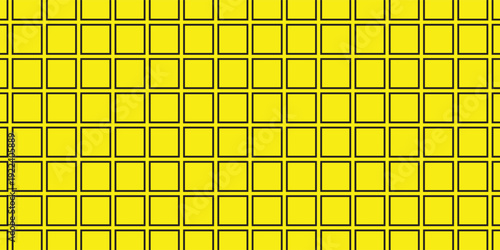 abstract simple black outline square wave pattern on yellow for banner poster background.