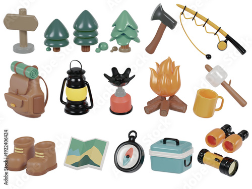 Ultimate Adventure: 3D Stylized Camping & Outdoor Pack