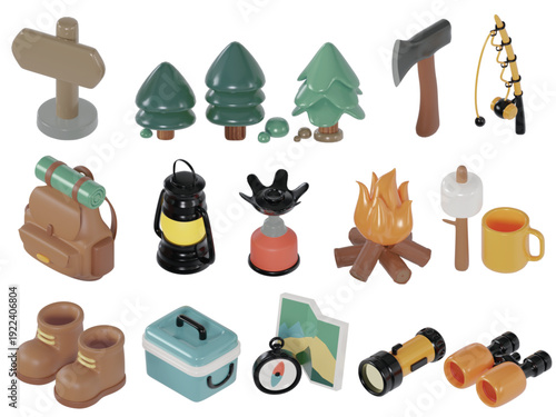 Ultimate Adventure: 3D Stylized Camping & Outdoor Pack