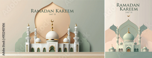 elegant ramadan mubarak background, islamic Ramadhan kareem background for banner & social media template