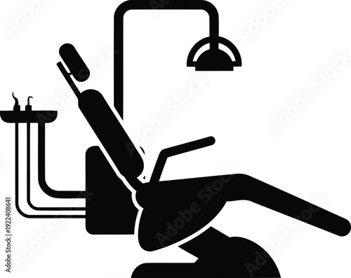 Modern medical dental chair for clinic dentistry equipment illustration