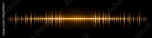 Horizontal white light waveform composition. Bright glowing line, vertical pulse spikes, radiant center, dark gradient backdrop, abstract audio signal atmosphere, luminous digital energy effect