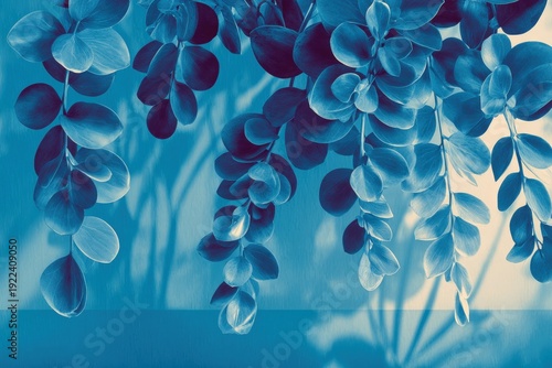 A blue flower on a white background