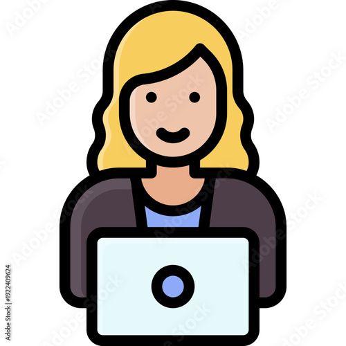 Woman Using Laptop