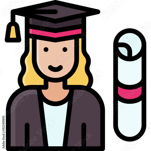 Female Graduate with Diploma