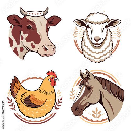 Domestic Animals of the Peaceful Countryside