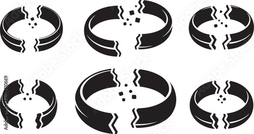 Black and white illustration of multiple faceted gemstones together