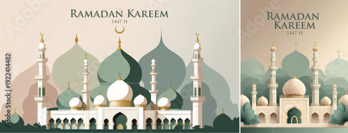 elegant ramadan mubarak background, islamic Ramadhan kareem background for banner & social media template