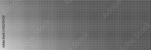Dotted halftone gradient texture. Vanishing polka dot background. Repeating dots gradation pattern background. Black fading comic pop art overlay backdrop. Raster effect wallpaper. Vector halftone