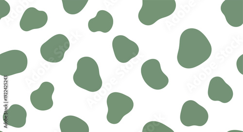Green Spots Pattern on White Background.