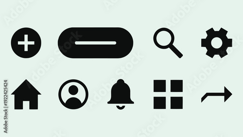 Set of vector icons for your business web design featuring medical computer music car and money symbols for internet application buttons and travel website illustrations