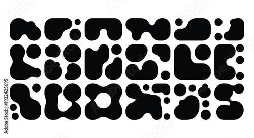 Abstract Organic Shapes Blob Forms Collection.