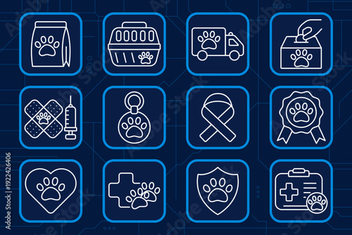 Disaster set icon. Campfire flame, gas mask, flooded house, ambulance van, wildfire scene, biohazard sign, burning building, SOS siren, power tower spark, collapse ruins, sinking ship