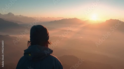 Empowered Woman Standing on Mountain Top at Sunrise Celebrating International Women's Day 2026 with Confidence and Strength