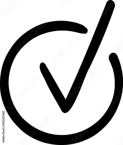 Check mark sign, Hand drawn doodle sketchy element. Tick, cross mark and exclamation mark icon. Approved, yes, confirm, done, vote, accept, tick, select, check box