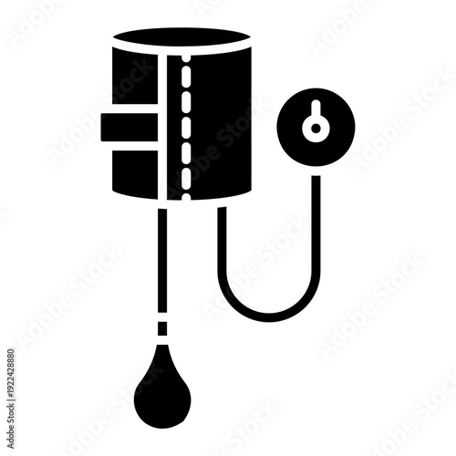 Blood Pressure Monitor Icon: Medical Device for Health Check