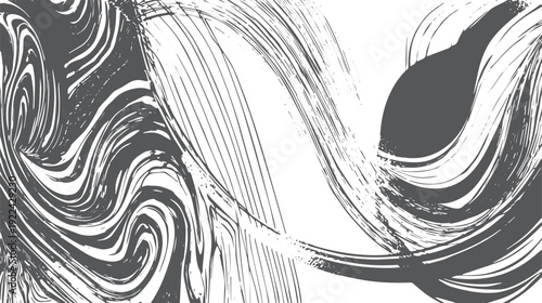 Abstract grey and white ink brush strokes texture background