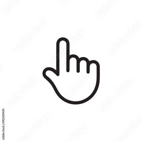 Hand cursor icon pointing finger symbol for web navigation select click action and user interface interaction pointer choice selection cursor for mouse pointer digital