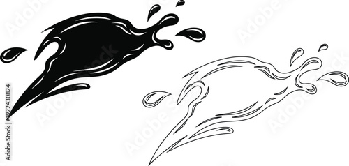 Vibrant Splash of Colorful Liquid, Dynamic Abstract Expression for Design and Advertising