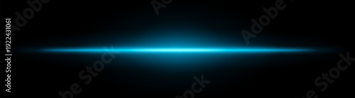 Neon laser beam. Bright horizontal light streak with intense glow blur, radiant core line across dark background, minimal sci fi style, luminous flare effect, abstract energy wave, soft bloom aura.