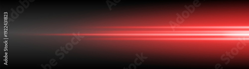 Abstract dark background with glowing horizontal light streak in the center. Smooth gradient fade to black, cinematic lens flare effect, ideal for sci-fi, tech, energy, futuristic