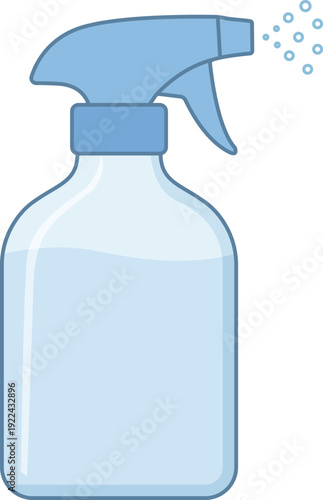 Spray Bottle With Mist Illustration