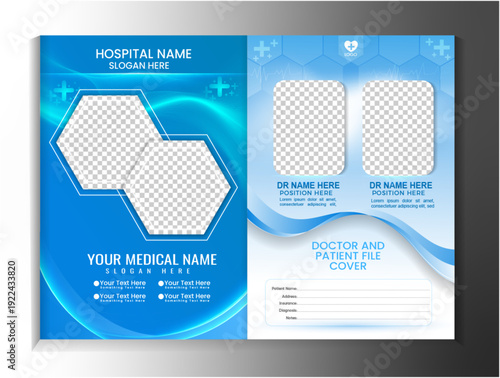 Doctor profile template design for medical