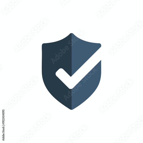 Symbol of Security and Protection with Shield and Checkmark