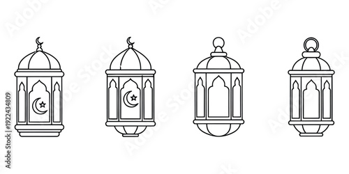Lanterns of Faith: A collection of meticulously crafted, elegant lanterns, each whispering tales of cultural richness and spiritual reflection, embodying the essence of peace and contemplation.