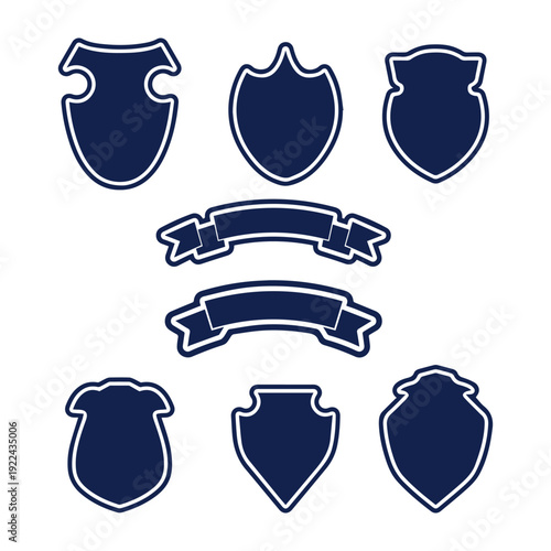 Vintage Shields And Ribbons Set