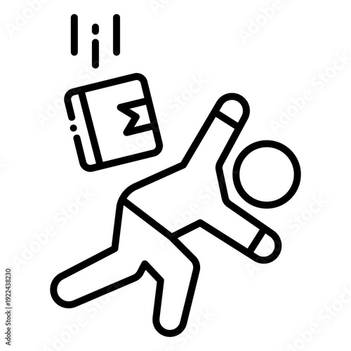 Package Falling on Person: Accident Illustration