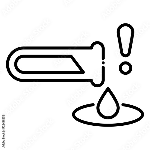 Corrosive Substance Spill Icon, Chemical Hazard Sign