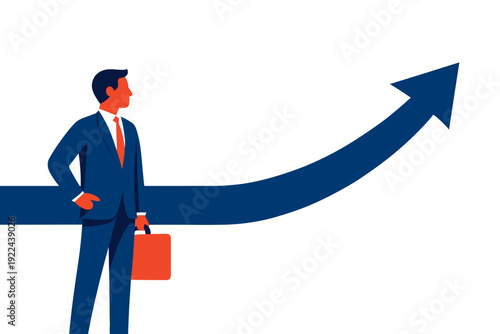 Business road map long-term planning strategy arrow minimal vector