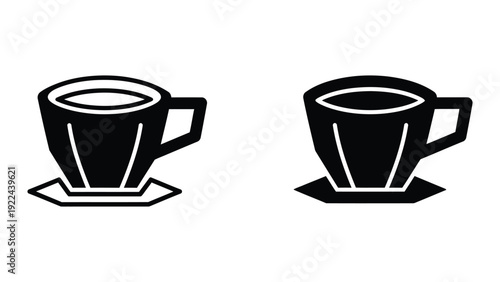 Two Coffee Cups on Saucers