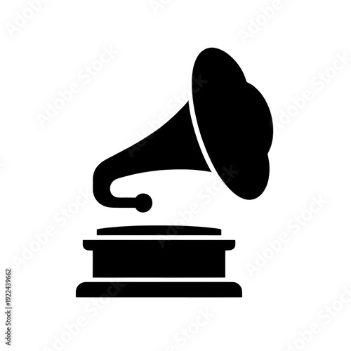 Gramophone Music Player Vintage Audio Device Icon