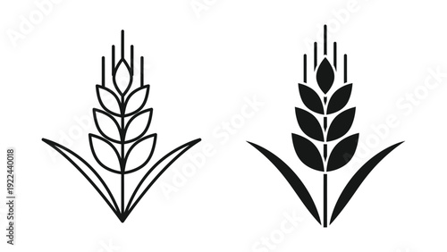 Wheat Ears Silhouette Illustration