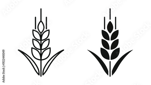 Wheat Ears Silhouette Illustration
