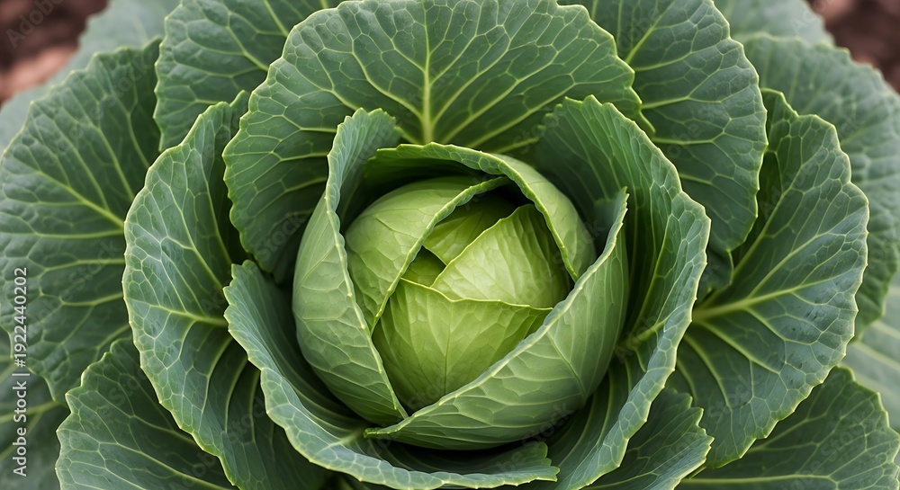 Obraz premium head of cabbage on the field