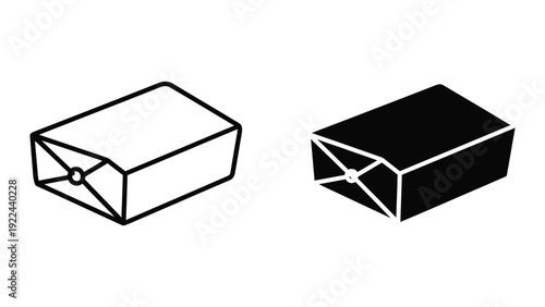 Black and white 3D boxes