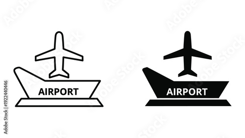 Airport logo template vector illustration