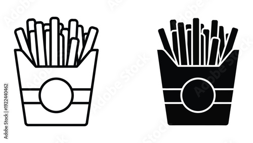 French fries in a container