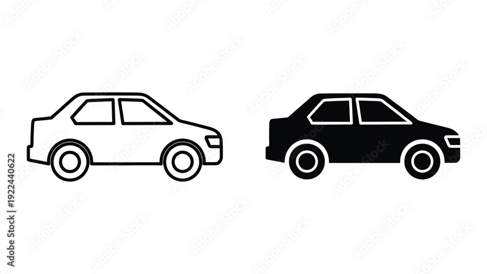 Fototapeta premium Two cars side by side