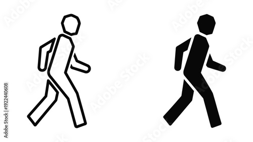 Silhouette of a man walking