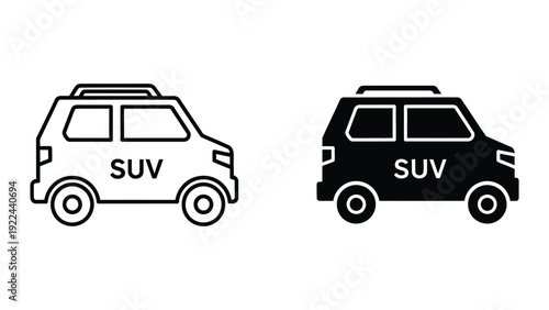 SUV icon set