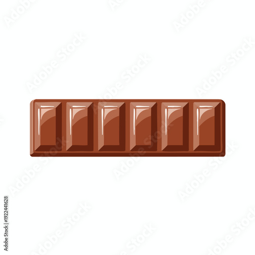 Piece of Chocolate Bar on White Background Delicious Sweet Snack