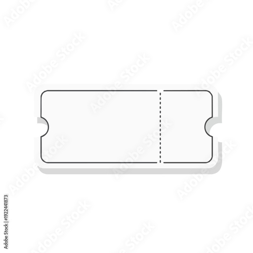 Blank Cinema Ticket Stub for Movie or Event Admission