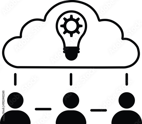 Team brainstorm icon design.