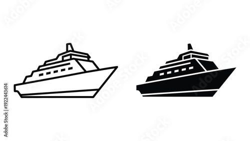 Cruise ships side by side