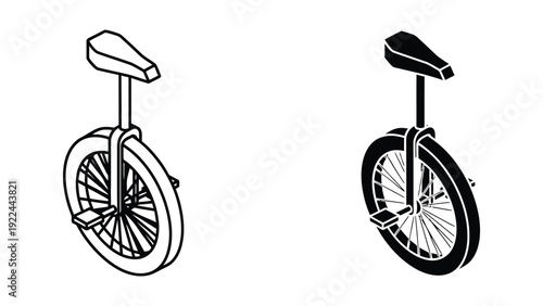 Two Unicycles Side by Side