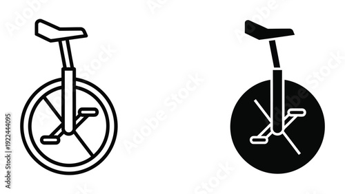 Unicycle icon set